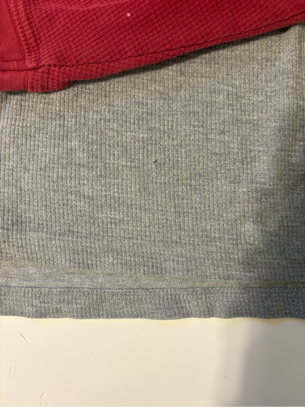 Arkansas Razorbacks woman’s Gray & Red Long-Sleeve Raglan Top - Picture 7 of 8